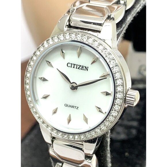Citizen Women's Watch EZ7010-56D Quartz White Mother of Pearl Dial Silver 24mm - Picture 1 of 13